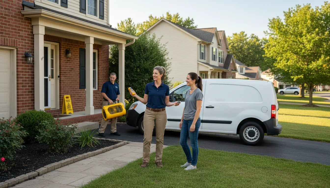Residential water damage restoration in Kankakee, IL